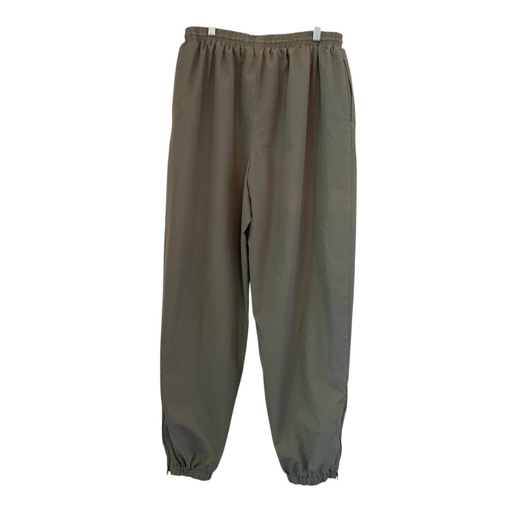Le Coq Sportif VTG 90 Olive Green Track Pants Women XL Zipper Ankle Lined Jogger - Picture 7 of 14